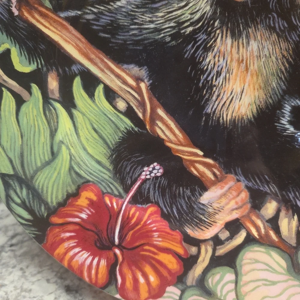 Fitz & Floyd Exotic Jungle Monkey Bone China Plate New with Tags
